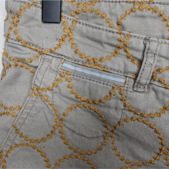Anthropologie Chino with Embroidered Circle Pattern | Size 29 - Picture 6 of 9